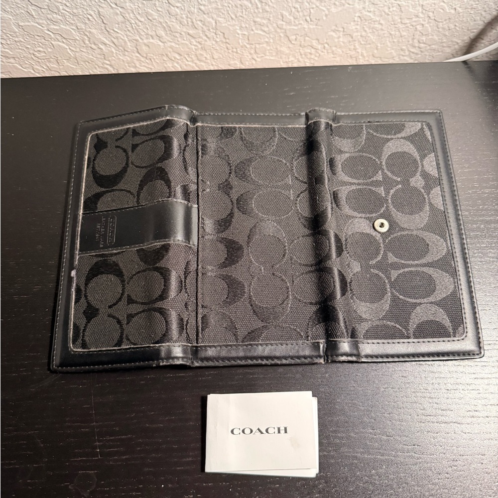 Coach Black Canvas Wallet - Picture 3 of 6